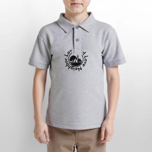 BW Love God Love Neighbor Emblem - Gildan Kid's 50/50 Jersey Polo