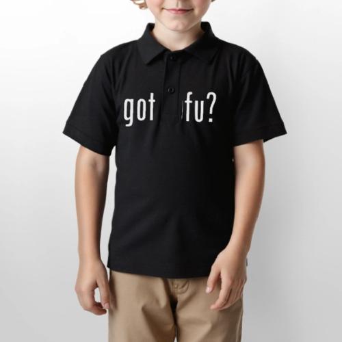gotfufu-black - Gildan Kid's 50/50 Jersey Polo