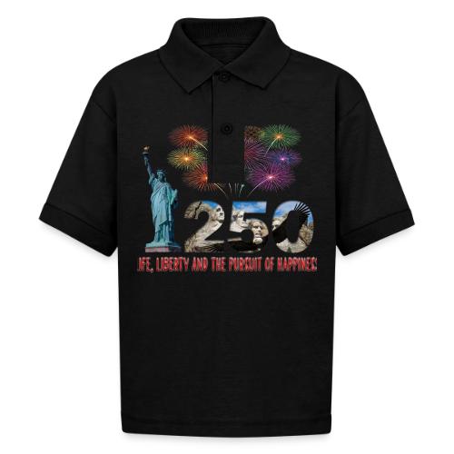 250 Years USA - Gildan Kid's 50/50 Jersey Polo