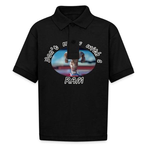 Don’t Mess with a RAM - Gildan Kid's 50/50 Jersey Polo