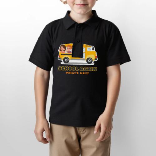 first day of school outfit- school again - Gildan Kid's 50/50 Jersey Polo
