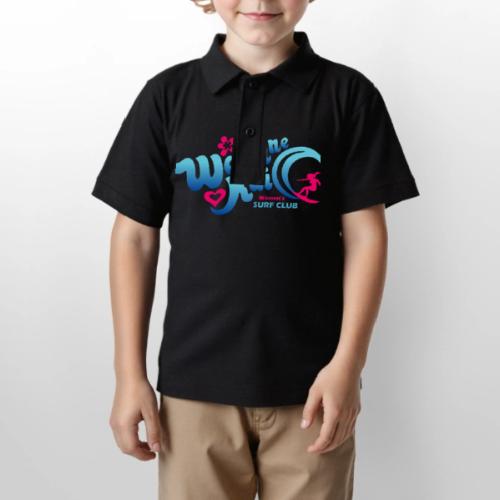 Wahine Kai LOGO international blue - Gildan Kid's 50/50 Jersey Polo