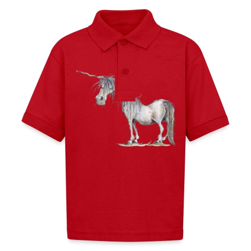 Last Unicorn - Gildan Kid's 50/50 Jersey Polo
