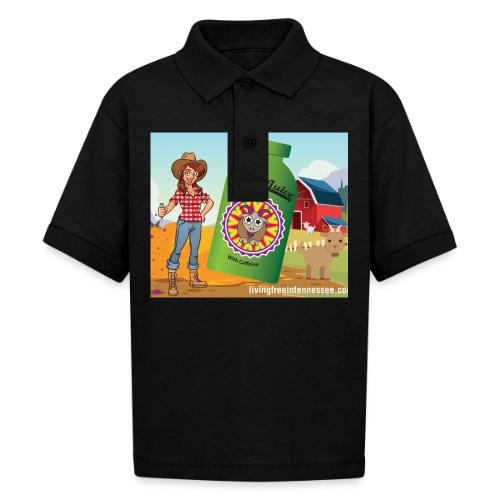 Nicole Sauce's Goat Juice - Gildan Kid's 50/50 Jersey Polo