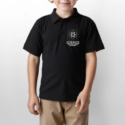 Science The Evolutionary Advocate White Design - Gildan Kid's 50/50 Jersey Polo