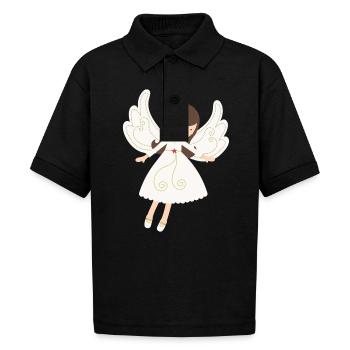 angel - Gildan Kid's 50/50 Jersey Polo - black - Front - Mikhail (115cm)