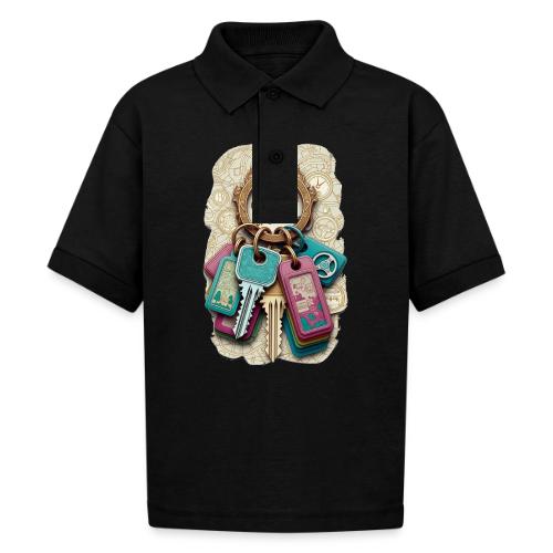 Minivan Commander T Shirt, Chauffeur of Chaos Mug - Gildan Kid's 50/50 Jersey Polo