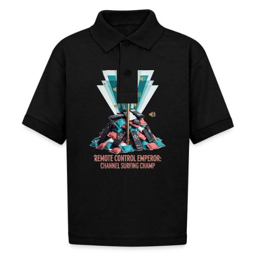 Remote Control Emperor T Shirt - Gildan Kid's 50/50 Jersey Polo