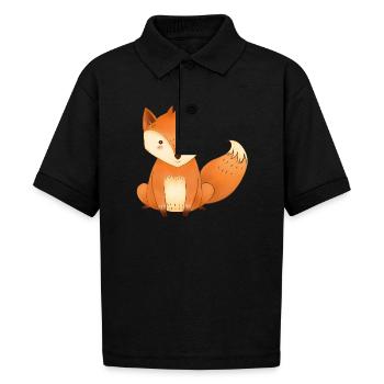 Woodland Fox - Gildan Kid's 50/50 Jersey Polo - black - Front - Mikhail (115cm)