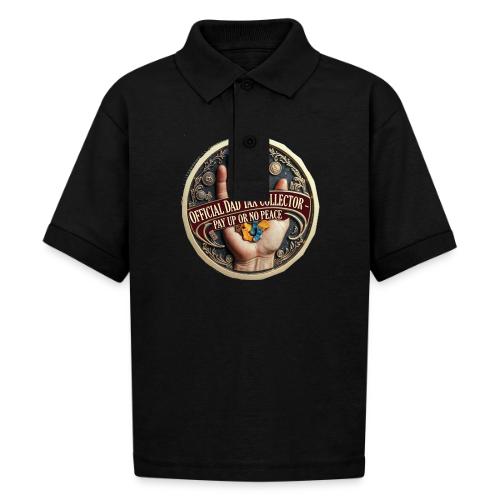 Dad Tax Collector Medallion T Shirt - Gildan Kid's 50/50 Jersey Polo