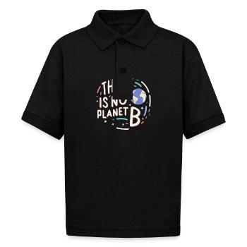THERE IS NO PLANET B IN A BROKEN - Gildan Kid's 50/50 Jersey Polo - black - Front - Mikhail (115cm)