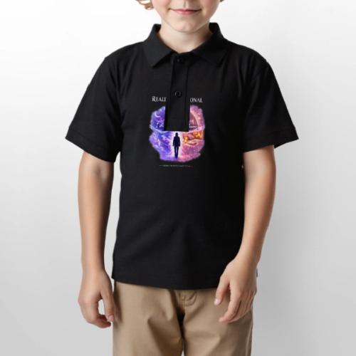 Reality Is Optional Cosmic Reality Shifting Portal - Gildan Kid's 50/50 Jersey Polo