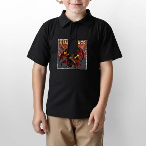 The Diablo Taco Spicy Demon Character - Gildan Kid's 50/50 Jersey Polo