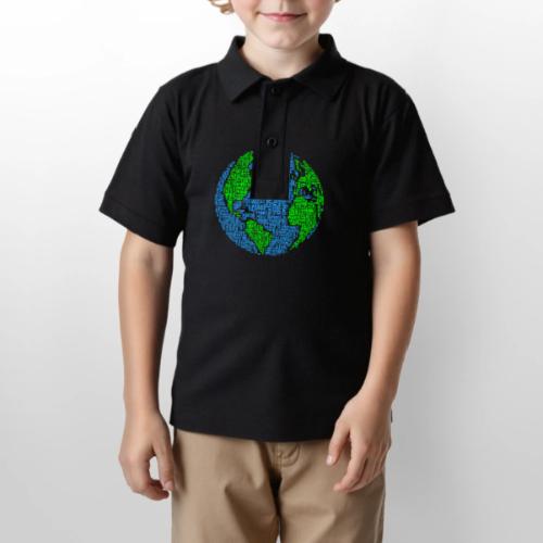 Global PEACE Sphere - Gildan Kid's 50/50 Jersey Polo