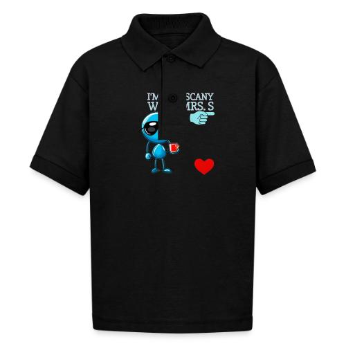 Smoon City_I'm in Tuscany with Mrs. S - Gildan Kid's 50/50 Jersey Polo