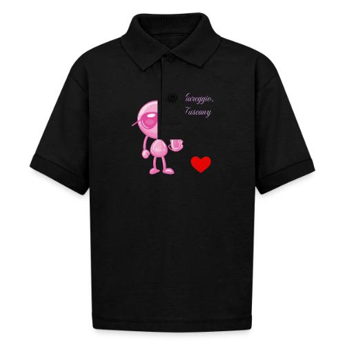 Smoon City_Viareggio Tuscany Pink - Gildan Kid's 50/50 Jersey Polo