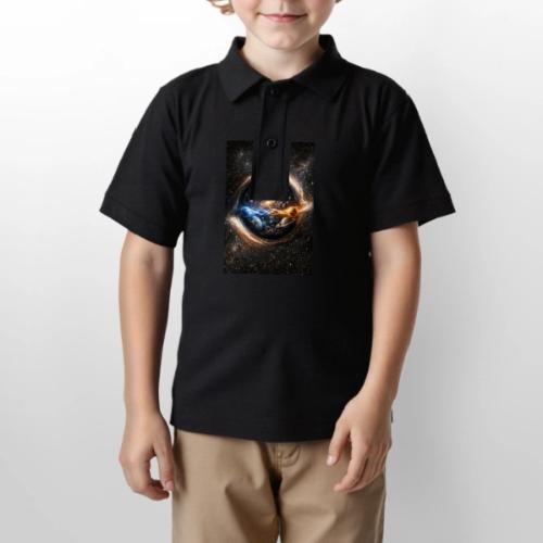 EntangledPhotonsWormhole - Gildan Kid's 50/50 Jersey Polo