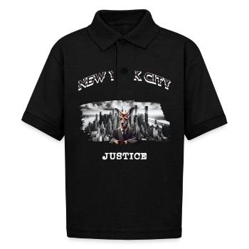 NYC Style Justice - Gildan Kid's 50/50 Jersey Polo - black - Front - Mikhail (115cm)