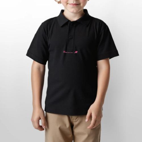 I love my cat - Gildan Kid's 50/50 Jersey Polo