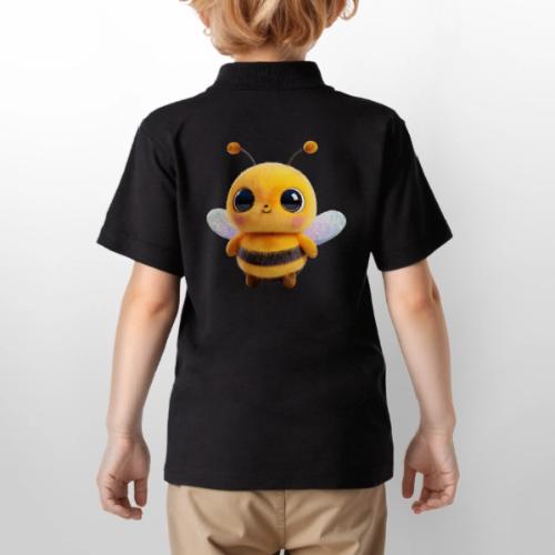 Sweet Cartoon Baby Bee with Innocent Eyes - Gildan Kid's 50/50 Jersey Polo