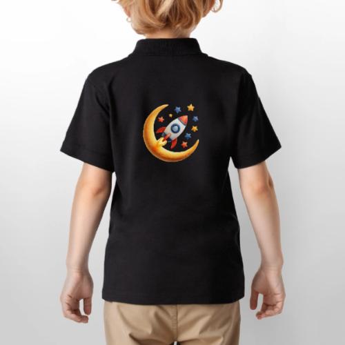 Rocket Among the Stars - Gildan Kid's 50/50 Jersey Polo