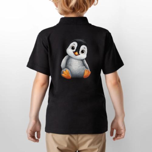 Innocent Penguin Sitting - Gildan Kid's 50/50 Jersey Polo