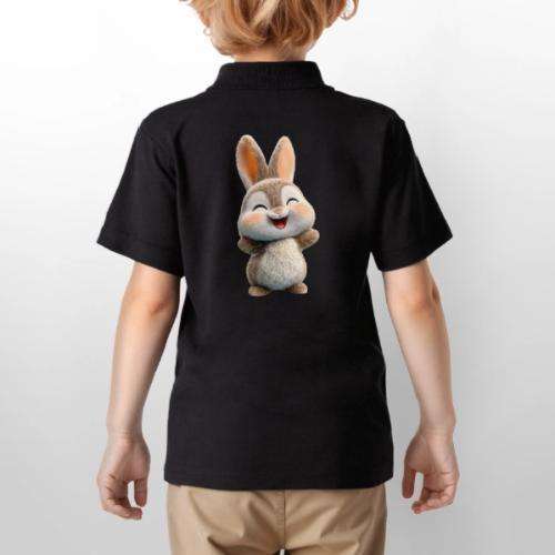 Joyful Baby Rabbit - Gildan Kid's 50/50 Jersey Polo