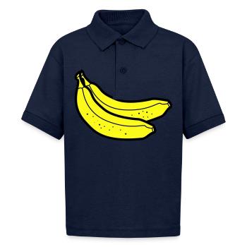 Bananas - Gildan Kid's 50/50 Jersey Polo - navy - Front - Hailey (125cm)