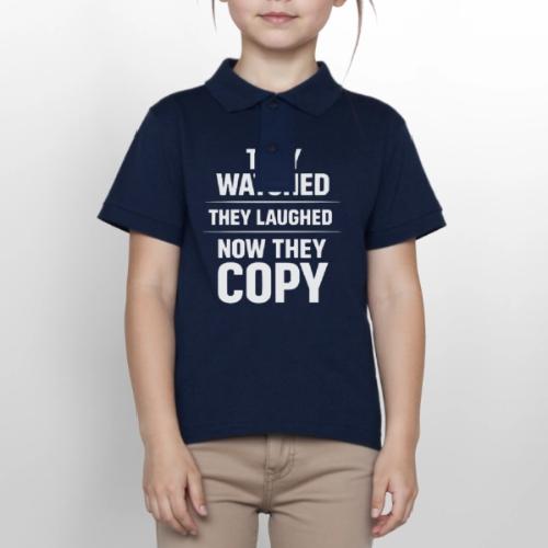 They Watched They Laughed Now They Copy Tee - Gildan Kid's 50/50 Jersey Polo