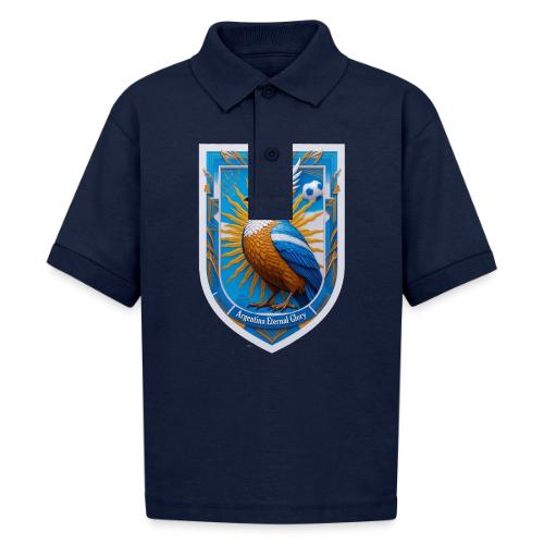 Argentina Hornero Pride T Shirt, Football Gift - Gildan Kid's 50/50 Jersey Polo