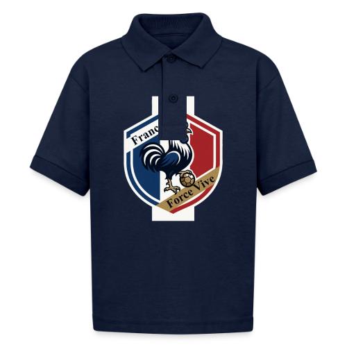 France Rooster T-Shirt, Bleu-Blanc-Rouge gift - Gildan Kid's 50/50 Jersey Polo