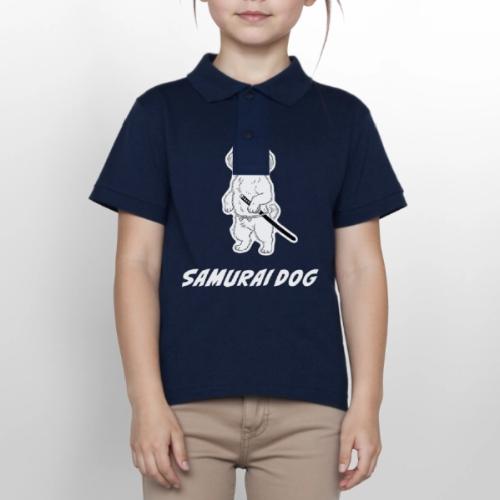 Samurai Maltese Katana Warrior Dog Tee - Gildan Kid's 50/50 Jersey Polo