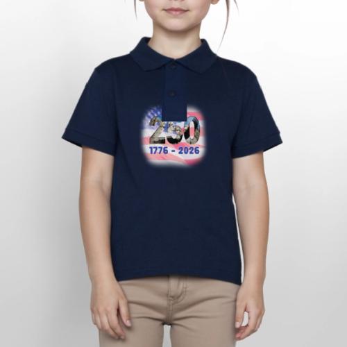 1776 - 2026 | 250 Years USA - Gildan Kid's 50/50 Jersey Polo