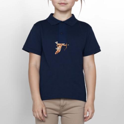 Cupid with twohearts set - Gildan Kid's 50/50 Jersey Polo