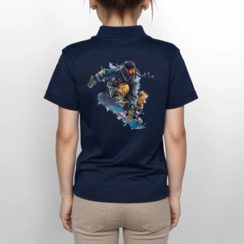 Snowboarding: Splash of Speed - Gildan Kid's 50/50 Jersey Polo