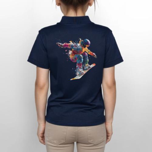Snowboarding: Frozen Flight - Gildan Kid's 50/50 Jersey Polo