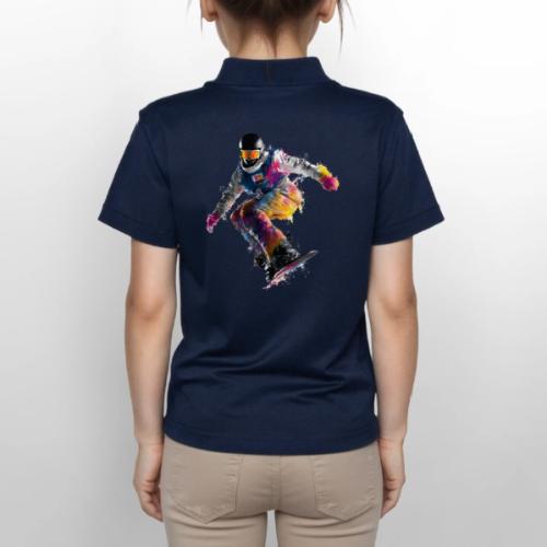 Snowboarding: Frozen Palette - Gildan Kid's 50/50 Jersey Polo