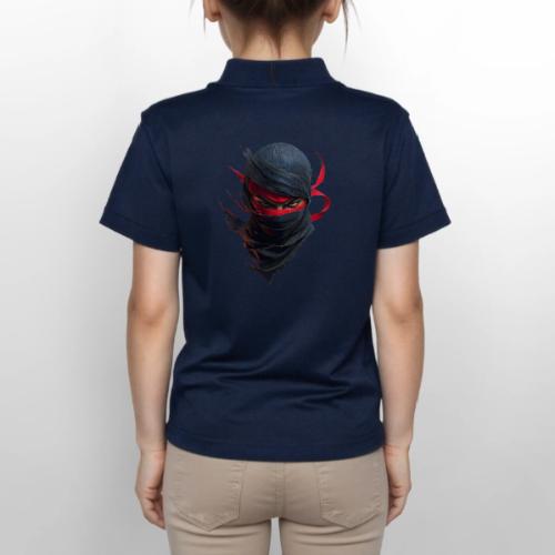 Crimson Stare Ninja - Gildan Kid's 50/50 Jersey Polo
