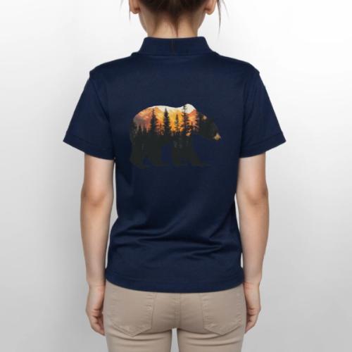 Bear: Sunset Guardian - Gildan Kid's 50/50 Jersey Polo