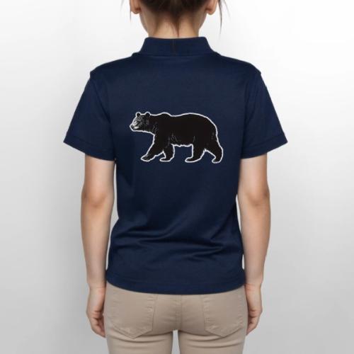 Midnight Black Bear - Gildan Kid's 50/50 Jersey Polo