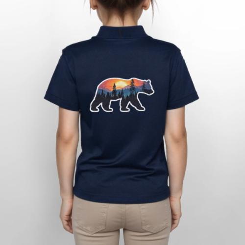 Mountain Spirit Bear - Gildan Kid's 50/50 Jersey Polo