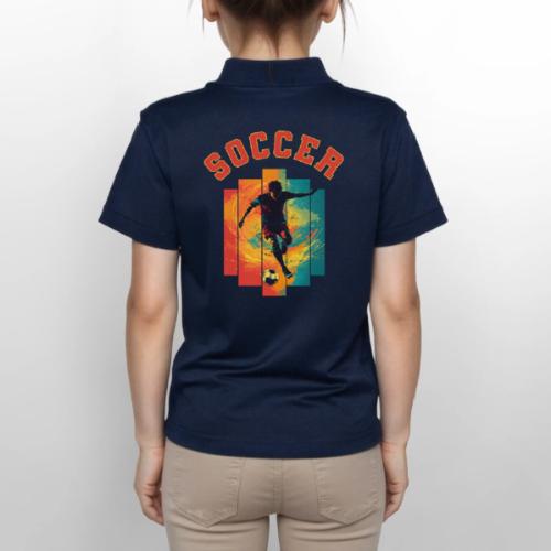 Soccer Heartbeat - Gildan Kid's 50/50 Jersey Polo