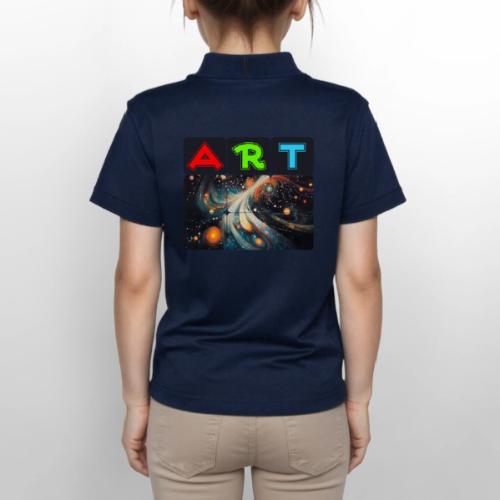 Swirls of Colorful Art - Gildan Kid's 50/50 Jersey Polo