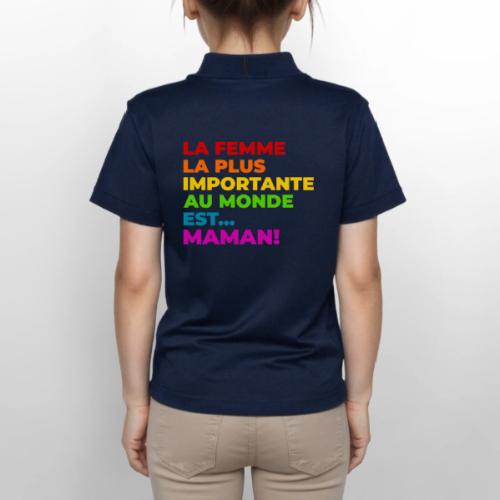 Maman : la femme la plus importante du monde - Gildan Kid's 50/50 Jersey Polo