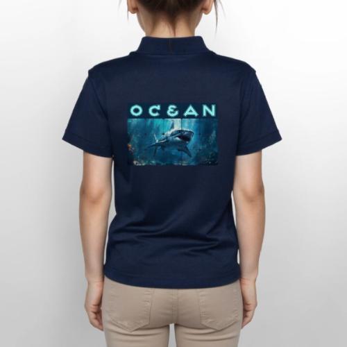 Ocean: Predator's Domain - Gildan Kid's 50/50 Jersey Polo