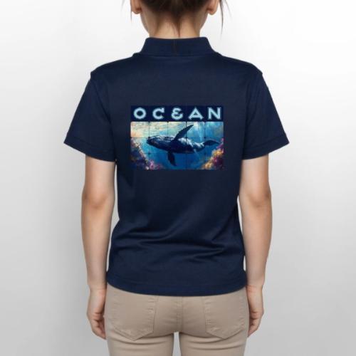 Ocean: Majestic Deep - Gildan Kid's 50/50 Jersey Polo