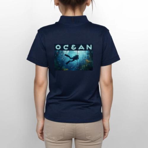 Ocean: Beneath the Blue - Gildan Kid's 50/50 Jersey Polo