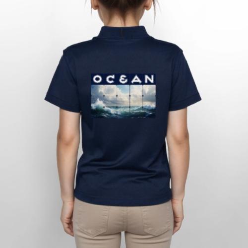 Ocean: Waves of Fury - Gildan Kid's 50/50 Jersey Polo