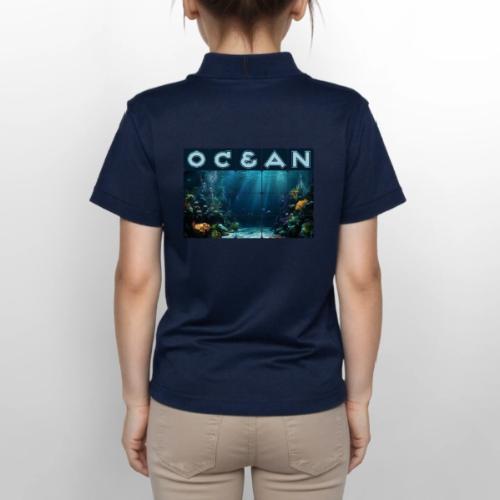 Ocean: Rainbow Reef Life - Gildan Kid's 50/50 Jersey Polo