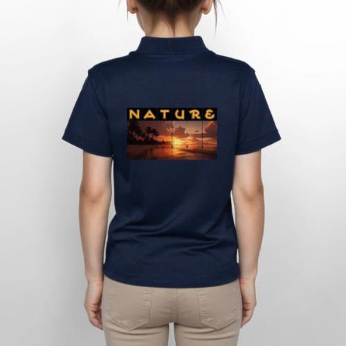 Nature: Sunset Serenity - Gildan Kid's 50/50 Jersey Polo